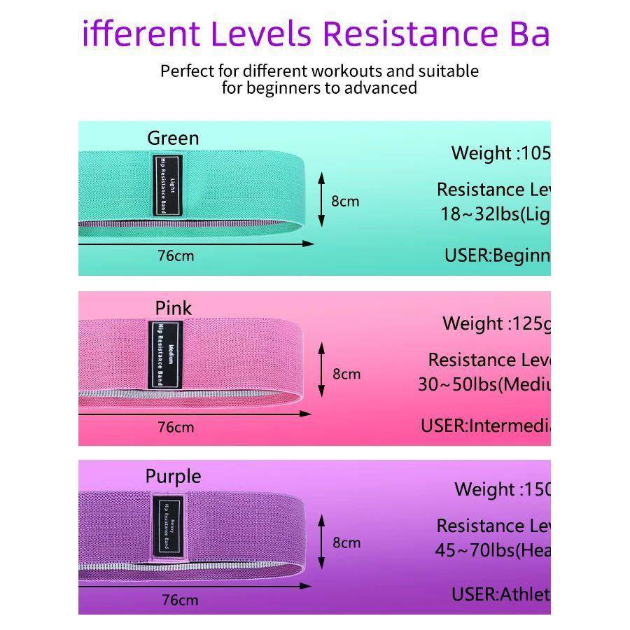Fabric Resistance Hip Booty Bands Glute Thigh Elastic Workou