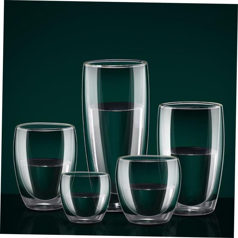 Glass Double Walled Heat Insulated Tea Cup coffee mug 玻璃杯