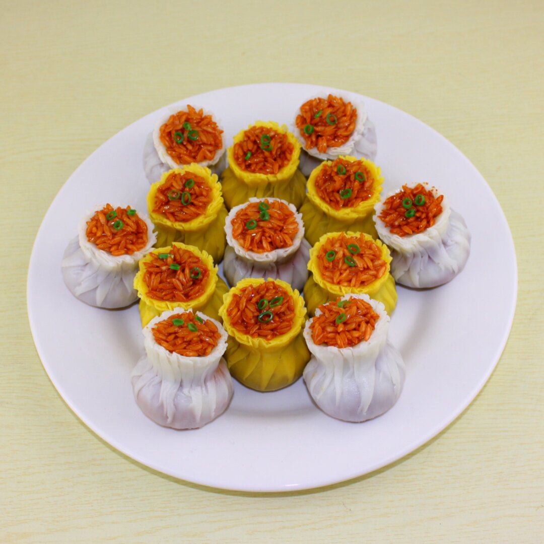 仿真烧麦早餐点心模型广式早茶点心蒸笼虾饺饺子小笼包叉烧包摆件
