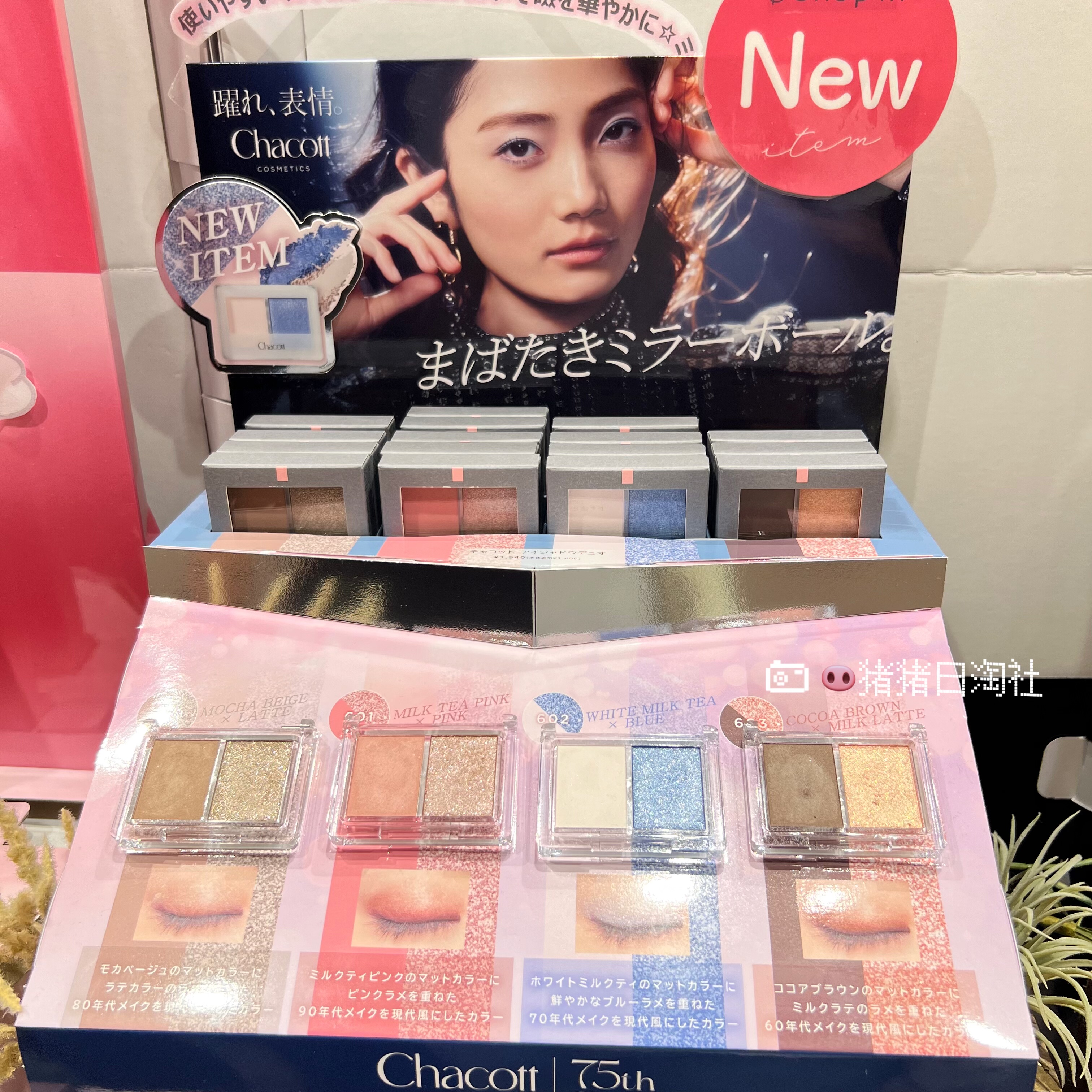 10.18发 日本小众Chacott 2025新品哑光珠光双色眼影盘清透细闪图片