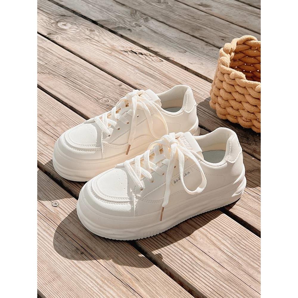 MKTKM小白鞋女配裙子2023新款爆款秋冬季帆布鞋小众原创板鞋运动