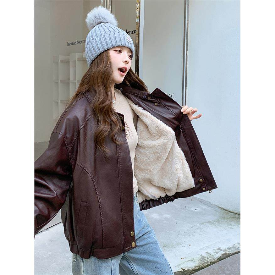 皮衣外套女2025新款爆款秋冬季美式覆古今年流行加绒加厚夹克上衣,个性定制/设计服务/DIY,棉服工装,淘宝优惠券,粉丝福利购,淘宝优惠卷