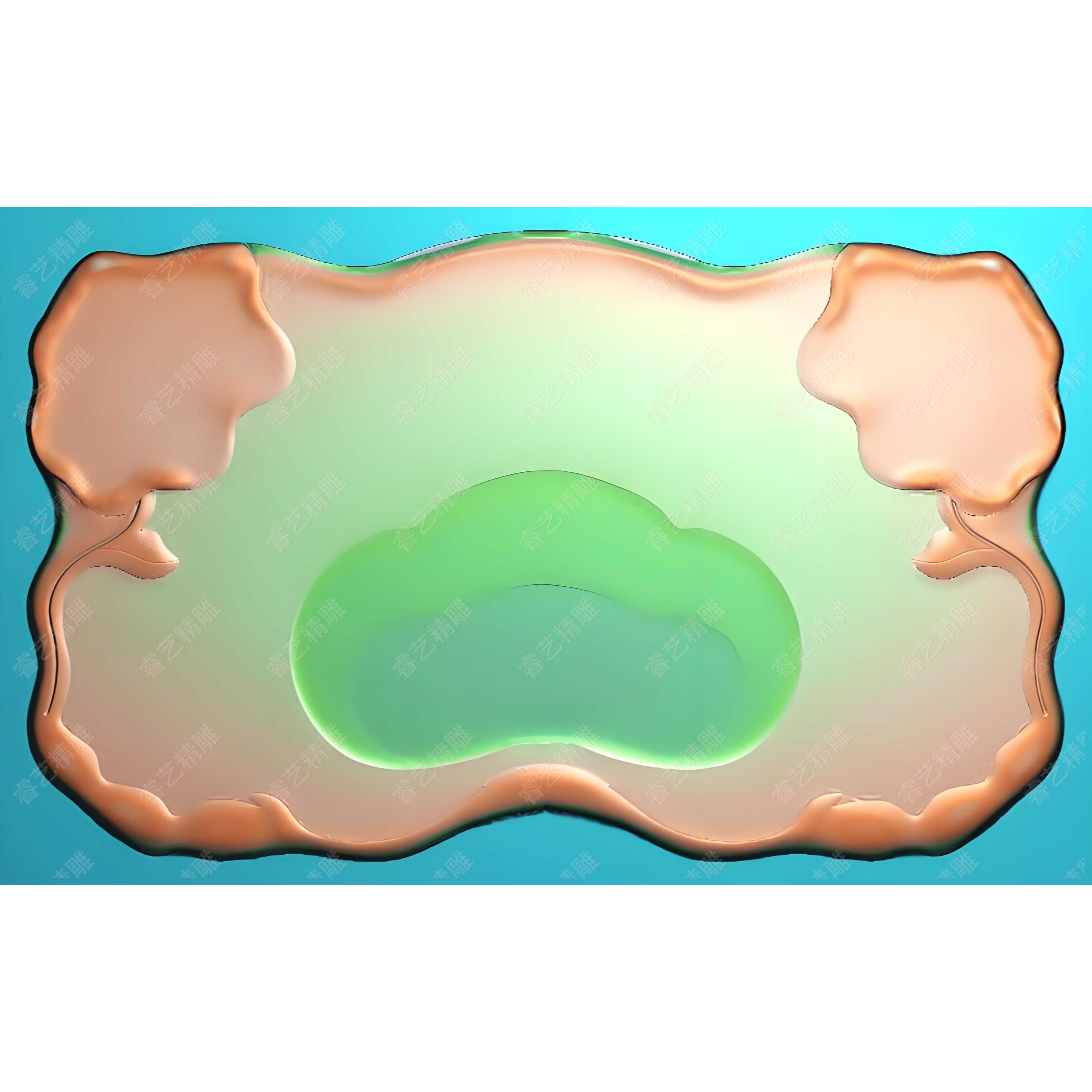 荷叶树叶茶盘带线雕刻图茶盘茶台精雕图浮雕图JDP灰度图BMPCP20