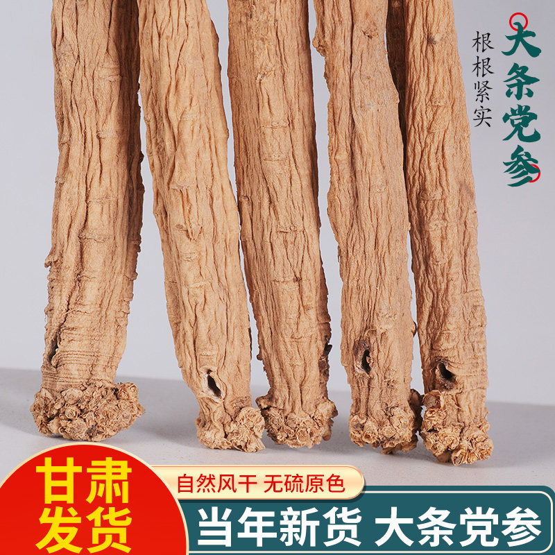 党参大条甘肃500g正宗岷县大条党参无硫精选泡水煲汤 1斤
