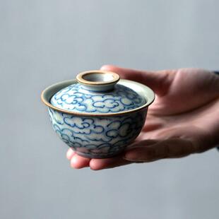 【青云宝象小盖碗】朴云堂秀气女神小号功夫泡茶碗100cc茶席美器