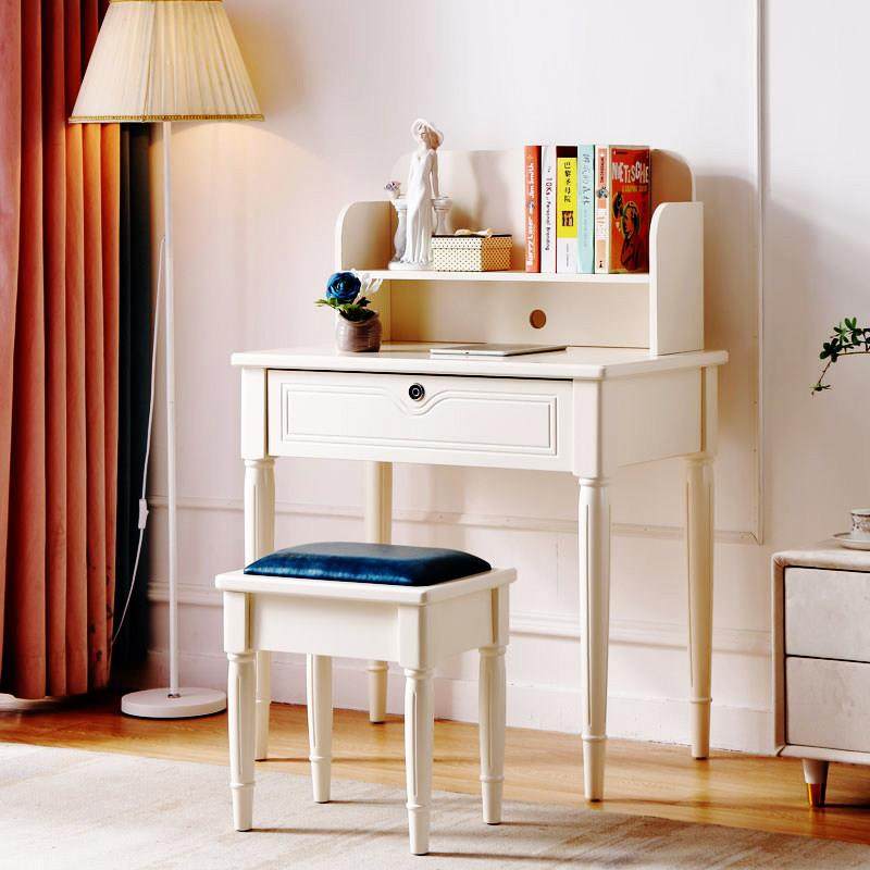 全实木卧室书桌环保儿童书桌课桌床头白色桌子书架小户型简约,住宅家具,书桌,淘宝优惠券,粉丝福利购,淘宝优惠卷