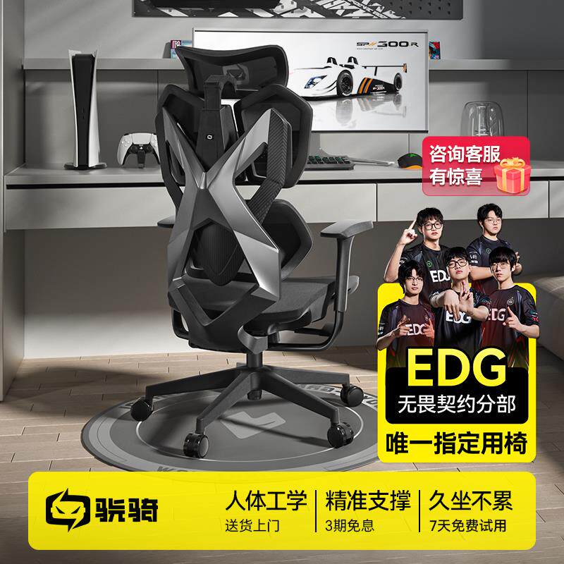 【EDG推荐】骁骑X5电竞椅人体工学久坐不累护腰游戏电脑网椅透气