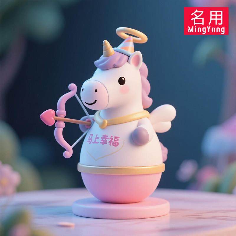 卡通马桌面摆件招财祝福办公室工位生日礼物开业礼物吉祥物小公仔,家居饰品,桌面摆件,淘宝优惠券,粉丝福利购,淘宝优惠卷