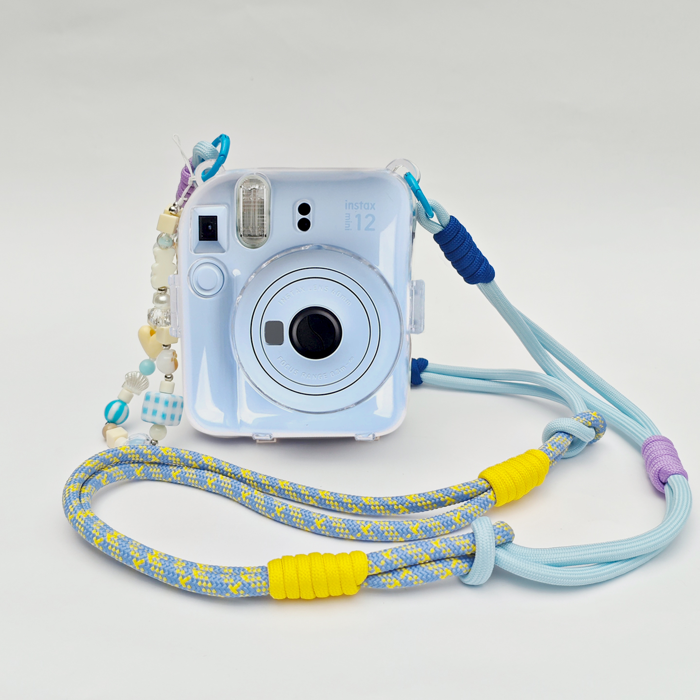 拍立得保护壳mini12/11迷你防摔透明水晶壳挂绳富士相机保护套