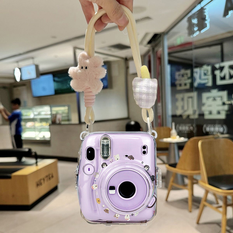 富士拍立得mini9/11保护壳可爱mini8/7s/7+/SE保护套相片袋迷你壳