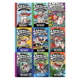 正版英文原版图书 内裤超人 我的校长是超人 Captain Underpants 01-09册  课外读物 中小学阅读故事 精装全彩漫画书
