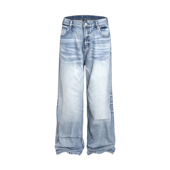 DRKK［88牛王］做旧A字版 长裤 型水洗蓝牛仔裤 宽松cleanfit牛仔裤