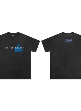 DRKK高端重磅水洗 棉正肩短袖t恤男女夏季半袖新款黑色上衣