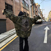 背后贴布男女衬衫 Vibe风 23SS 军绿迷彩水洗做旧外套 DRKK ycar