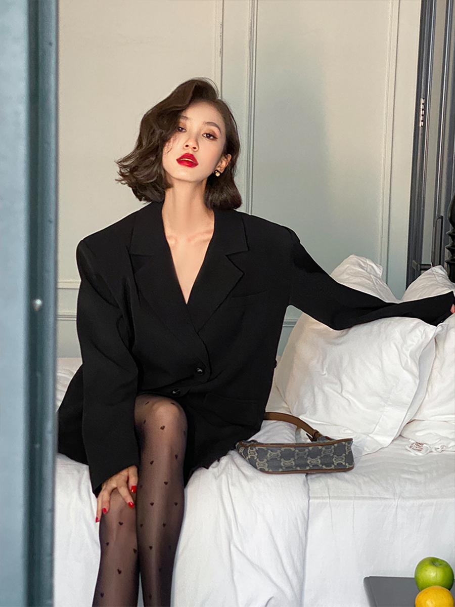 yangma袜黑色爱心连裤袜