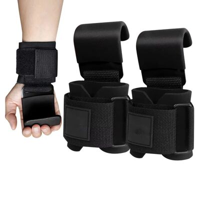 1/2pcs Lifting Hook Wrist Strap Hand Grip Support Hard Pull