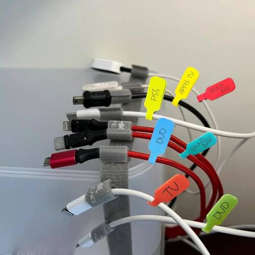 5-100PCS Cable Label Writable Colored Cable Identification S