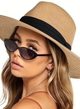 Fashion Men Straw Hat For Women Summer Trendy Beach Sun Hats