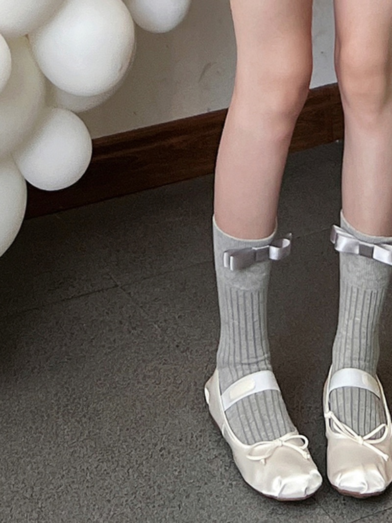yangma袜芭蕾蝴蝶结中筒袜
