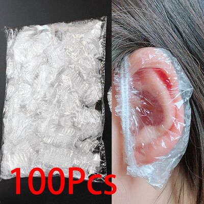 100Pcs Disposable Hair Dye Earmuff Waterproof Ear Cover Baki
