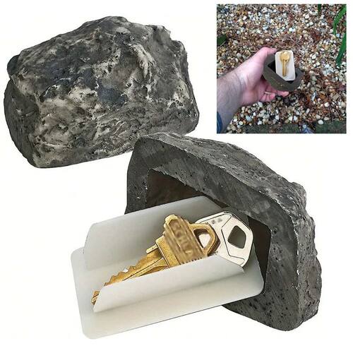 Creative Stone Key Box Simulation Hide Keys in Stone Safety
