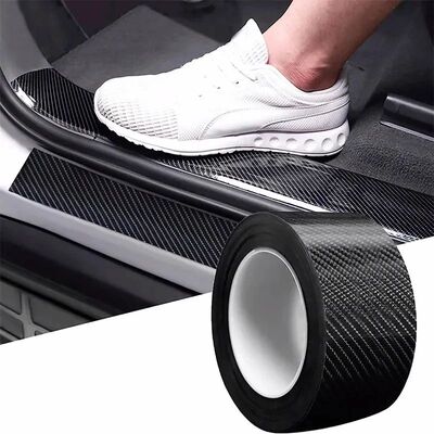 3D Nano Carbon Fiber Car Bumper Door Guard Protection Film 3