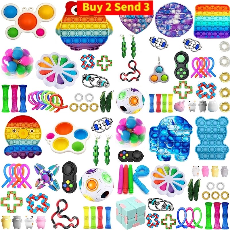 TOP 114 Fidget Toys Pack Anti Stress Toy Set Marble Relief