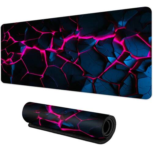 Large Gaming Mouse Pad Big Red Blue Gradient Design Non-slip