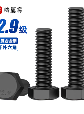 12.9级外六角螺丝全牙高强度螺栓加长螺杆螺钉M4M5M6M8M10M16M20