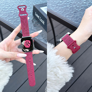 适用华为fit4/pro手表带专用FIT1/2/3原装男女玫瑰硅胶智能手表带