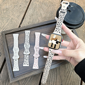 适用华为fit4手表带专用FIT1 硅胶女豹纹拼色智能手表带 款 3原装