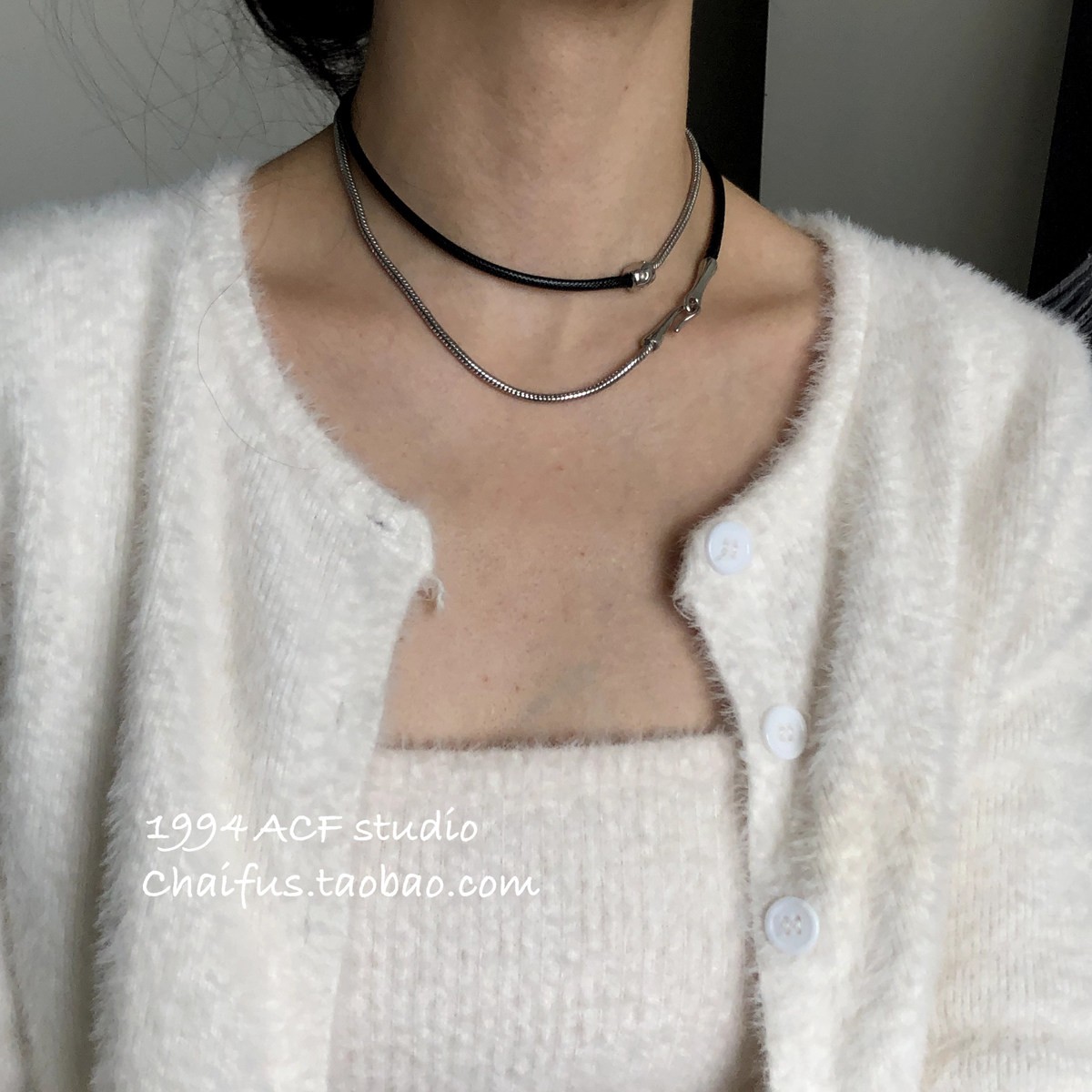 欧美朋克嘻哈小众拼接项链