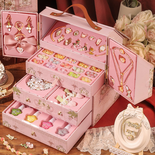 小女孩串珠礼盒儿童生日礼物高端