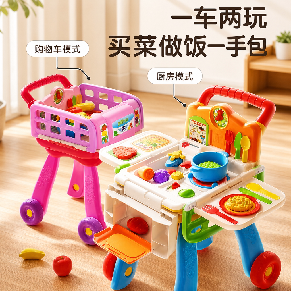 2026新款小厨房购物车玩具