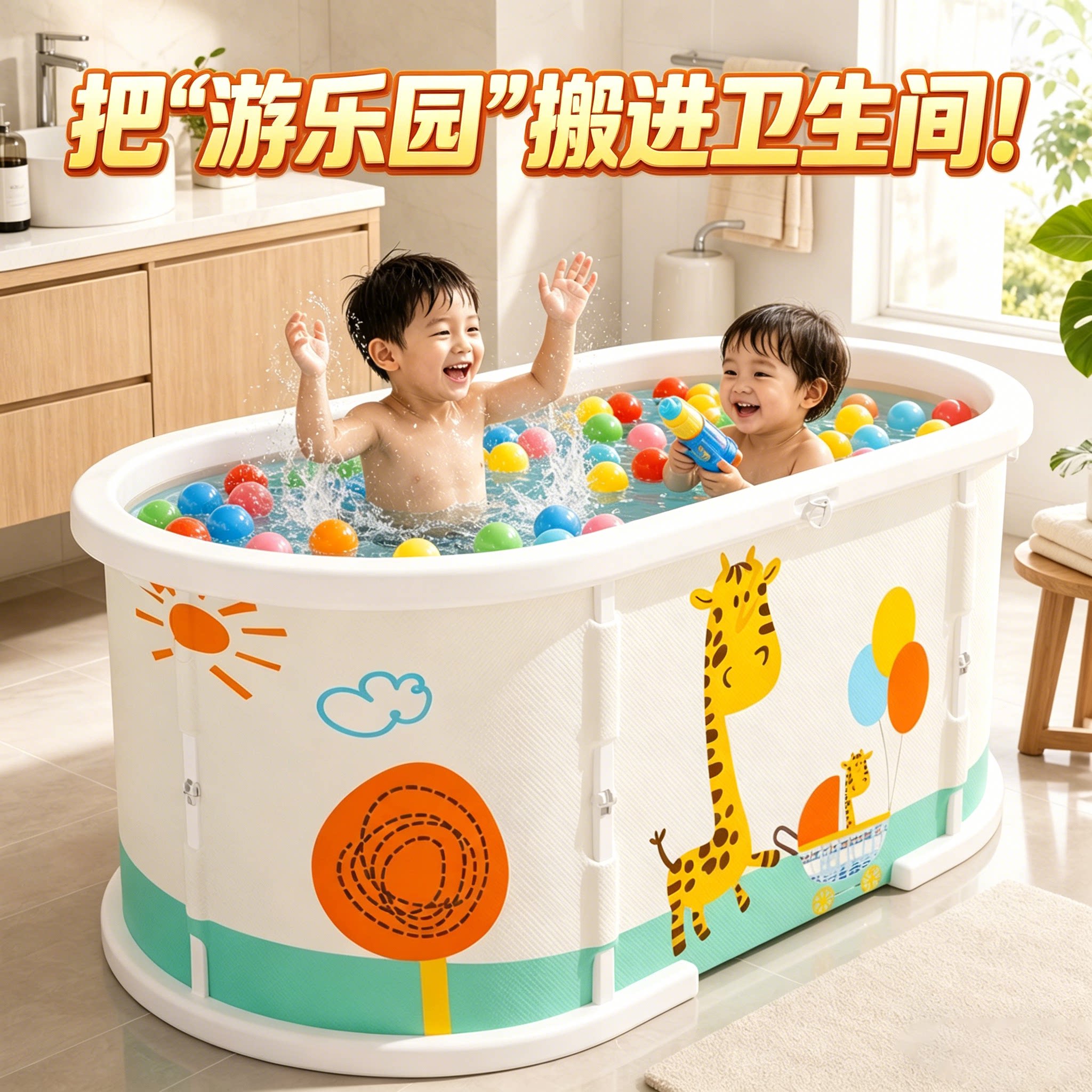 夏季儿童免充气折叠大号游泳池