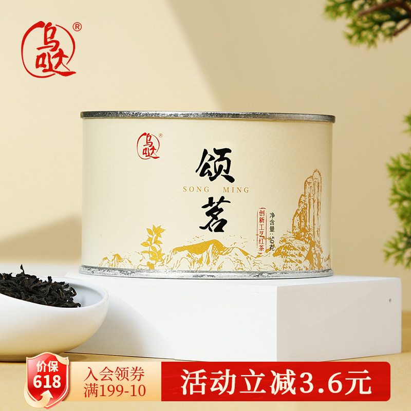 乌哒红茶果蜜香正山小种茶叶散装特级武夷实惠口粮茶颂茗罐装50g