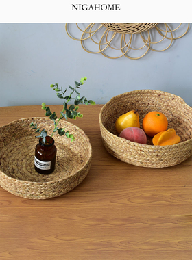 Niga Home 圆形编织篮筐杂物收纳篮储物篮桌面整理篮 49304049052