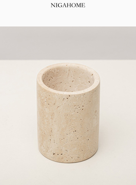 NigaHome 米色大理石杯子家用洗漱台装饰收纳置物杯 43533104450