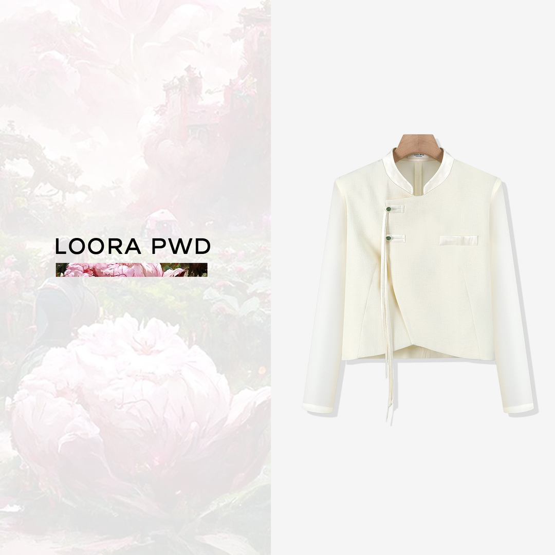 loorapwd/罗拉密码设计师短款气质时尚休闲长袖外套23wlab0081n