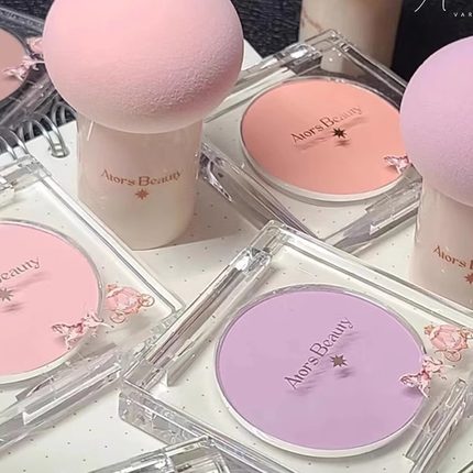 带蘑菇头刷！ATORS花嫁马车系列腮红甜妹腮红日系品质持久磨皮细