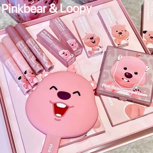 pinkbear皮可熊loopy联名露比奶烙口红唇釉眼影礼盒库洛米美乐蒂