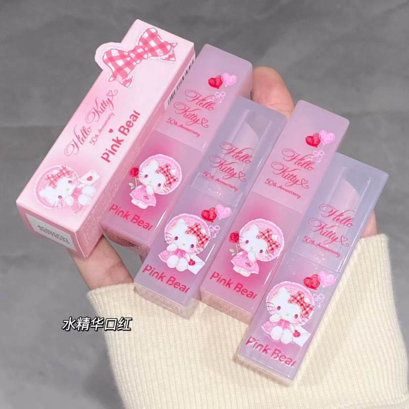 pinkbear皮可熊Kitty糖光口红固体唇蜜水润纯欲裸色学生素颜显白