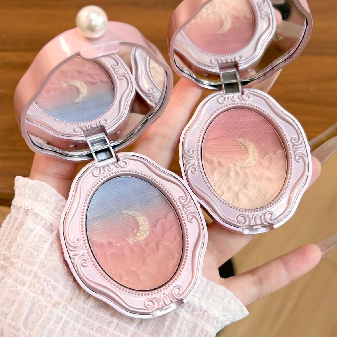 colorrose浮雕渐变腮红油画眼影盘晚霞渐变膨胀色腮红自然平价