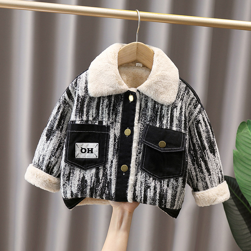 男童加绒牛仔外套秋冬款洋气儿童羊羔毛毛派克服宝宝加厚牛仔上衣,童装/婴儿装/亲子装,普通外套,淘宝优惠券,粉丝福利购,淘宝优惠卷