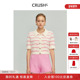 CRUSH 气质上衣女 洋气毛绒条纹开衫 Collection早春新款 山羊绒时尚