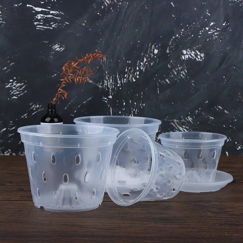 1Pc Flowerpot Garden Planter Drainage Pots with Holes Transp
