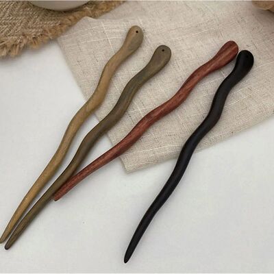 Chinese Style Elegant Wood Hair Stick For Women Girl Hairpin