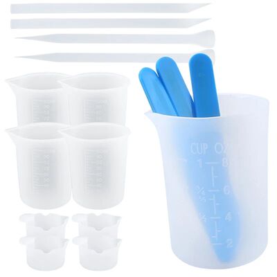 Mixing Resin Tool Kit Reusable Silicone Popsicle Scaled Sili