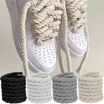 2PCS Round Thick Rope Laces Polyester Cotton High Quality So