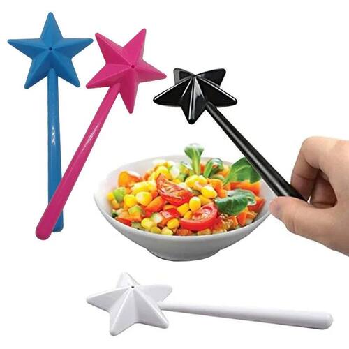 Portable Salt Pepper Shakers Refillable Magical Star Wand Sp